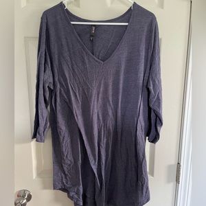 Torrid Heather Blue 3/4 Sleeve Tee, Size 2